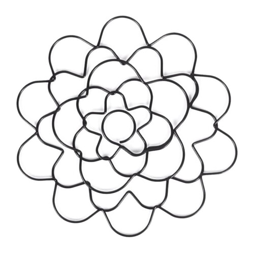 2X Wire Flower Arranging Tool- Flower Frog, Reusable, Bendable Flower Grid Black 4Inch 1