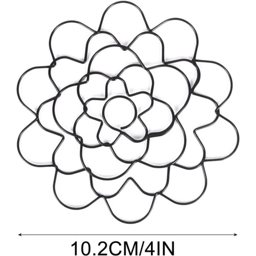 2X Wire Flower Arranging Tool- Flower Frog, Reusable, Bendable Flower Grid Black 4Inch 2