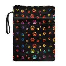 Paw Print Book Cover Sleeve – Polyester Zip Pouch