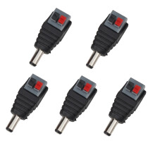 DC Power Plug Adapter Male to Female 5.5x2.1mm
