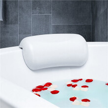 2X SPA Bath Pillow Non-Slip Bathtub Headrest Soft Waterproof Bath Pillows with Suction Cups Bath Neck Cushion White