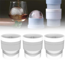 Silicone Whiskey Ice Cube Mold, 2.4 Inch Round Ice Balls for Coffee & Juice