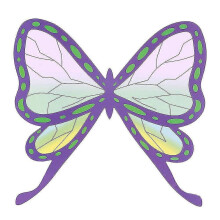 Kochou Shinobu Butterfly Headdress Hair Clip from Demon Slayer for Cosplay & Gifts