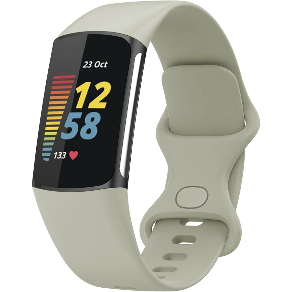 Adjustable Soft Silicone Bands Compatible With Fitbit Charge 5 Â Sport Watch Straps For Women & Men 9028731676869