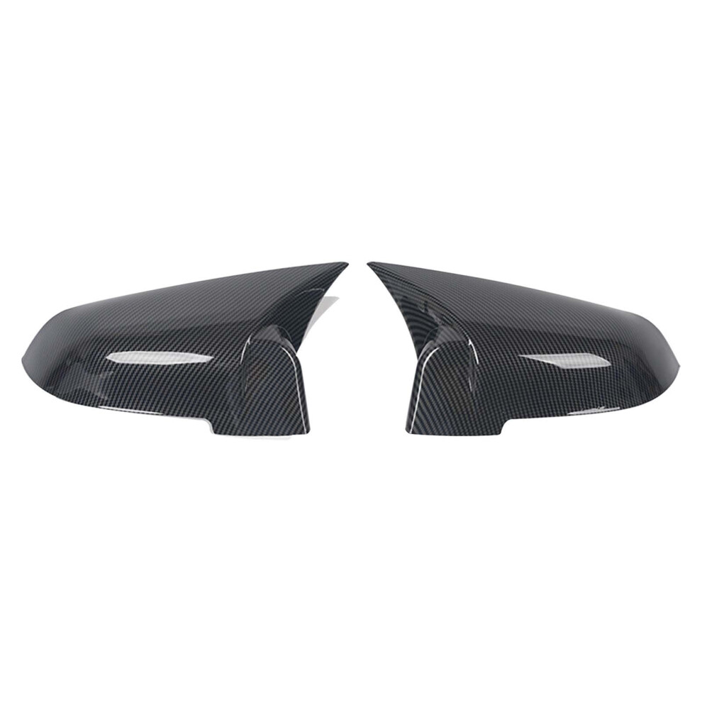 Rearview Mirror Covers For Bmw 5 Series F10/F18 (2010Â2017), Compatible With Oem, Stripe Bull Horn Caps Black 9028731676517