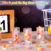 72 Pieces 1 OZ Clear Cowboy Glasses Cowboy Boot Shot Glasses Plastic Western Cowboy Glasses Transparent