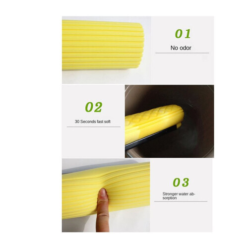 Mop Roller  Refill Sponge Refills Cleaning Pads Absorbent Replacement Wet Mopping Clothes Accessories Eraser 8Pack 2