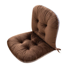 Soft Chair Cushion with Removable Cover, Adjustable Ties, Non-Rocking Desk Pad for Home/Office/Car – Brown