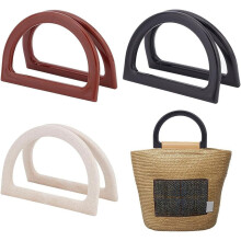 6PCS Bag Handle Replacement 3 Colors D Shape Purse Handles Decorative Bag Handles Purse Making Supplies