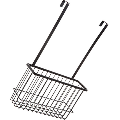 Rustproof Coffee Iron Door Hanging Basket for Bathroom Storage Use 2