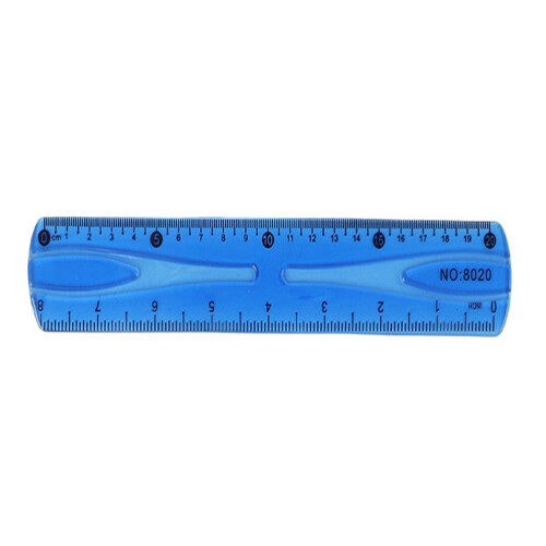 Super Elastic 8" Ruler Drawing Translucent Plastic Soft Ruler Multi-functional Clear Scale Lightweight Measurement Tool