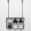 Rustproof Coffee Iron Door Hanging Basket for Bathroom Storage Use 7