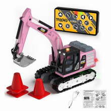 Mini RC bagre, hračky pre deti, stavebné vozidlá na diaľkové ovládanie v mierke 1/64 so svetlami a zvukom pre chlapcov a dievčatá, vianočné