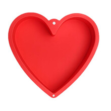 Silicone Heart-Shaped Cake Pan, Nonstick & Reusable, Oven/Microwave Safe, Quick Release – Compatible with Standard Ovens