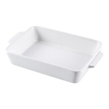 Keramische bakvorm met handvatten, ovenbestendige rechthoekige schaal (28,3 x 17,1 x 5,5 cm) voor taarten, diners en dagelijks gebruik.