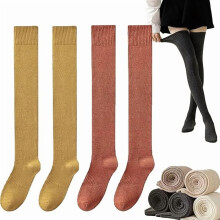 Wateresty Women Thigh High Socks, Over Knee Thigh Stockings, Warm Soft Thickened Thighs Solid Color Socks, Warm Stretchy Boot Socks for Daily Wear