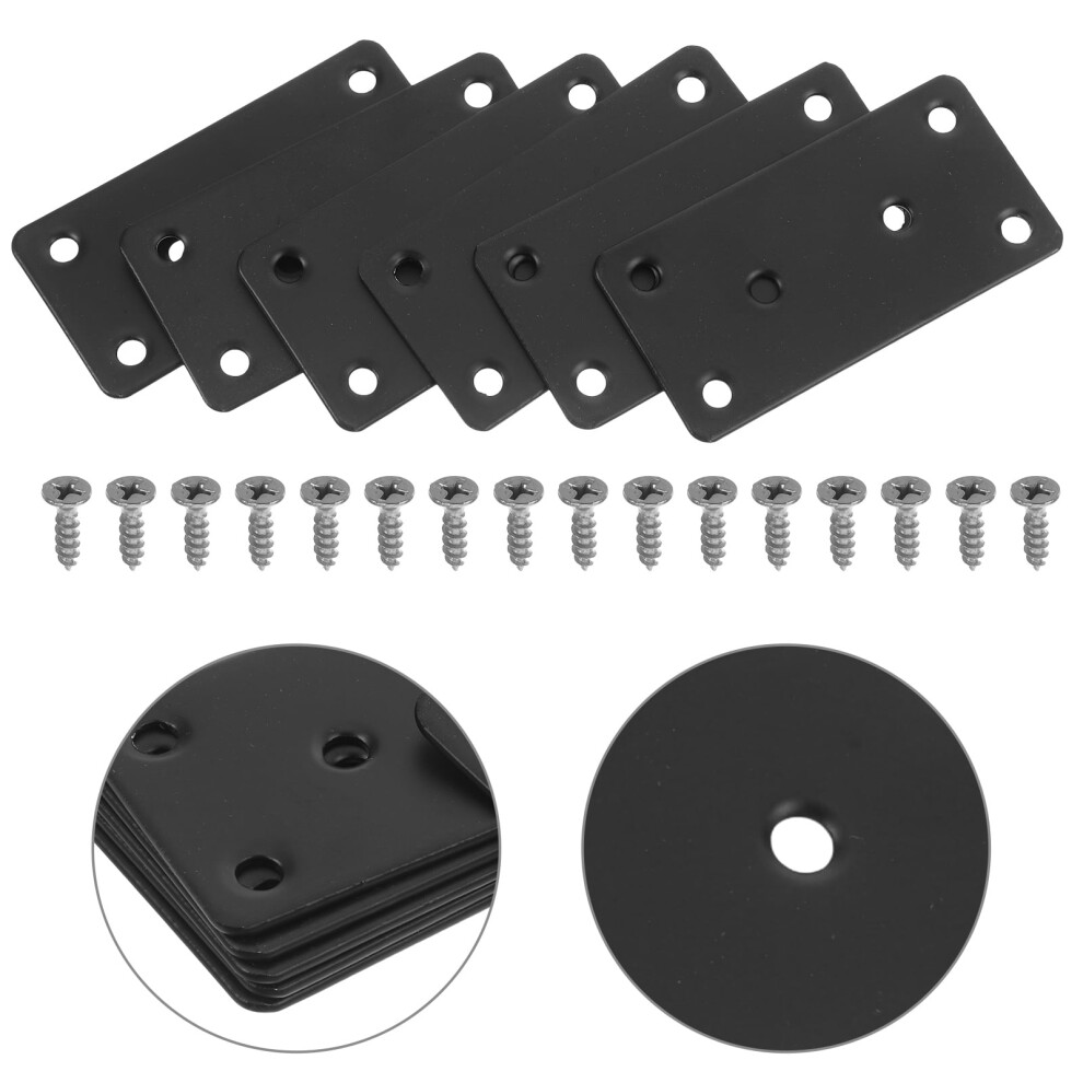 6Pcs Stainless Steel Flat Mending Plates & Straight Brackets With Screws Â Heavy Duty Corner Braces, Compatible With Diy Projects 9028731912585