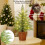 Pre-Lit Green Artificial Christmas Tree 24In Flame Retardant 1