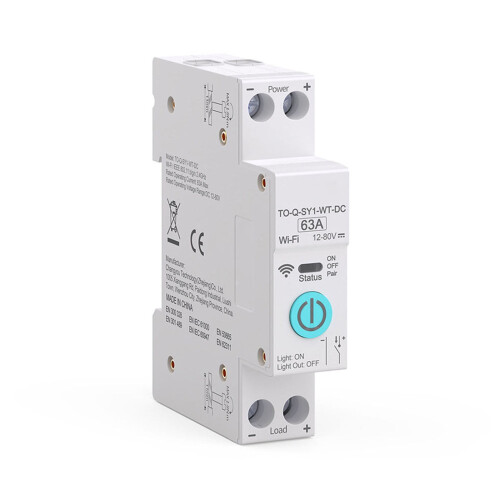 Διακόπτης κυκλώματος DC Wifi Εύρος τάσης 12-80V 63A Ονομαστικό ρεύμα Συμβατό με