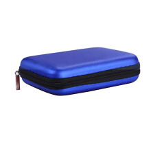 Custodia protettiva mini con cerniera per hard disk esterno USB da 2,5 pollici, colore blu, ideale per la casa.