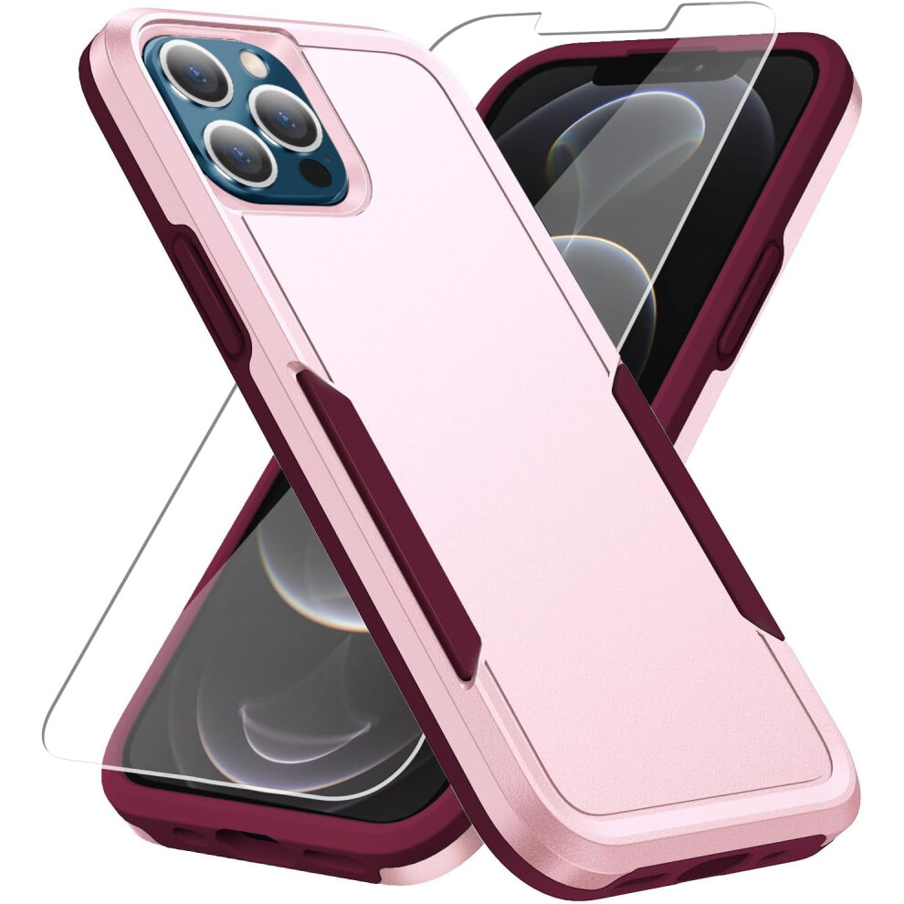 Military-Grade Drop-Tested Rugged Case + Hd Screen Protector For Compatible With Iphone 12/Compatible With Iphone 12 Pro 9028731914671