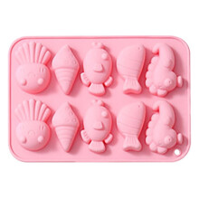 Cartoon Sea Creatures Silicone Mould Fondant Cake Chocolate Cookie Decorating Mould Cake Tools
