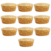 10Pack Cork Stoppers Wine Bottle Cork Stoppers Wooden Tapered Cork Plugs Replacement Assorted Corks for Wine Beer Bottle Crafts 2.28x1.89x0.71inch