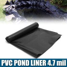 33x13 fod PVC-damfolie med 4,7 mm tykkelse til vandfaldsfiskedam, sort