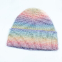 Men Women Colorful Knitted Winter Warm Cuff Beanie Hat Baggy Slouchy Ski Skull Cap