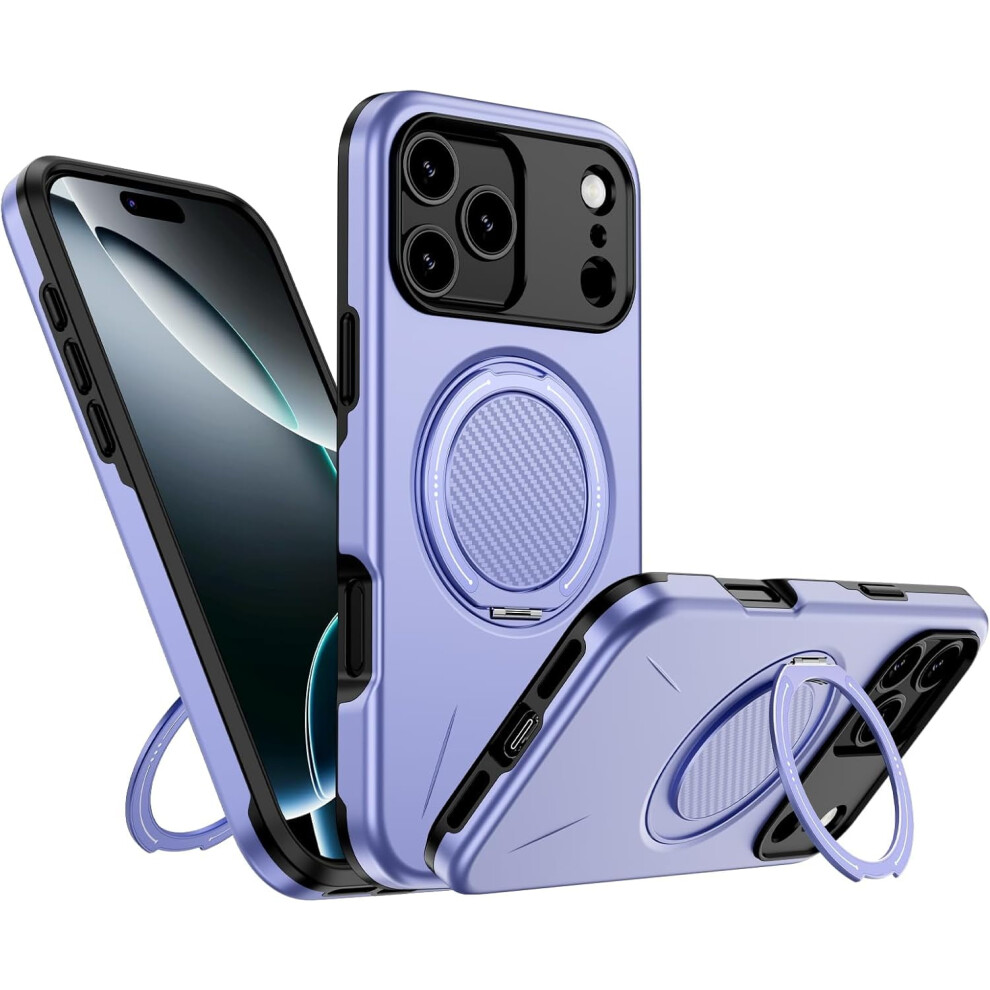 Magnetic Iphone 17 Pro Max Case – Military-Grade Shockproof With 360 Rotatable Metal Ring & Kickstand, Compatible With Magsafe 9028731962504