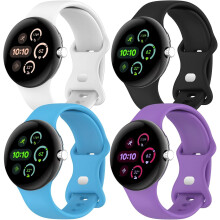 sztuki aktywnych silikonowych pasków do zegarka Google Pixel Watch3 (41 mm) i Pixel Watch2 – sportowe, wodoodporne, kompatybilne z zegarkiem Pixel