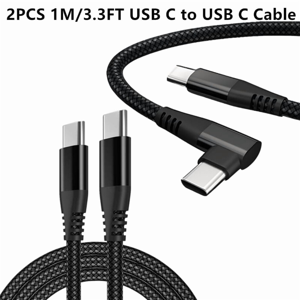 2Pcs Usb-C To Usb-C 60W Fast Charging Cable, Braided, Compatible With Iphone 16/15, Macbook, Ipad, Samsung, Pixel, Laptop – 1M 9028731963679