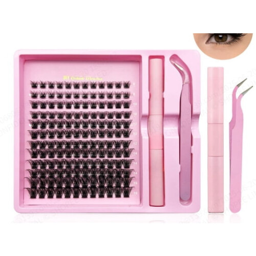 Cluster Lashes Kit eyelashes DIY segmented D-curled false eyelashes thick curling self-grafting eyelashes set
