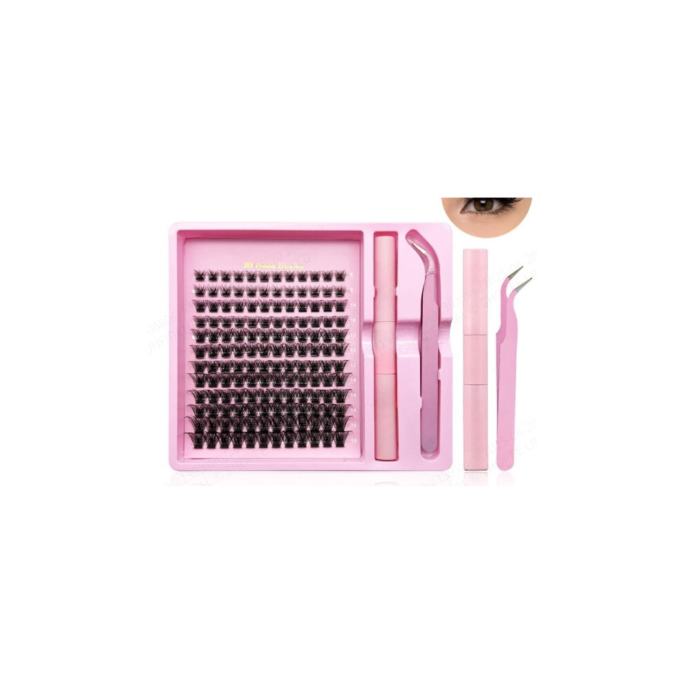 Cluster Lashes Kit eyelashes DIY segmented D-curled false eyelashes thick curling self-grafting eyelashes set