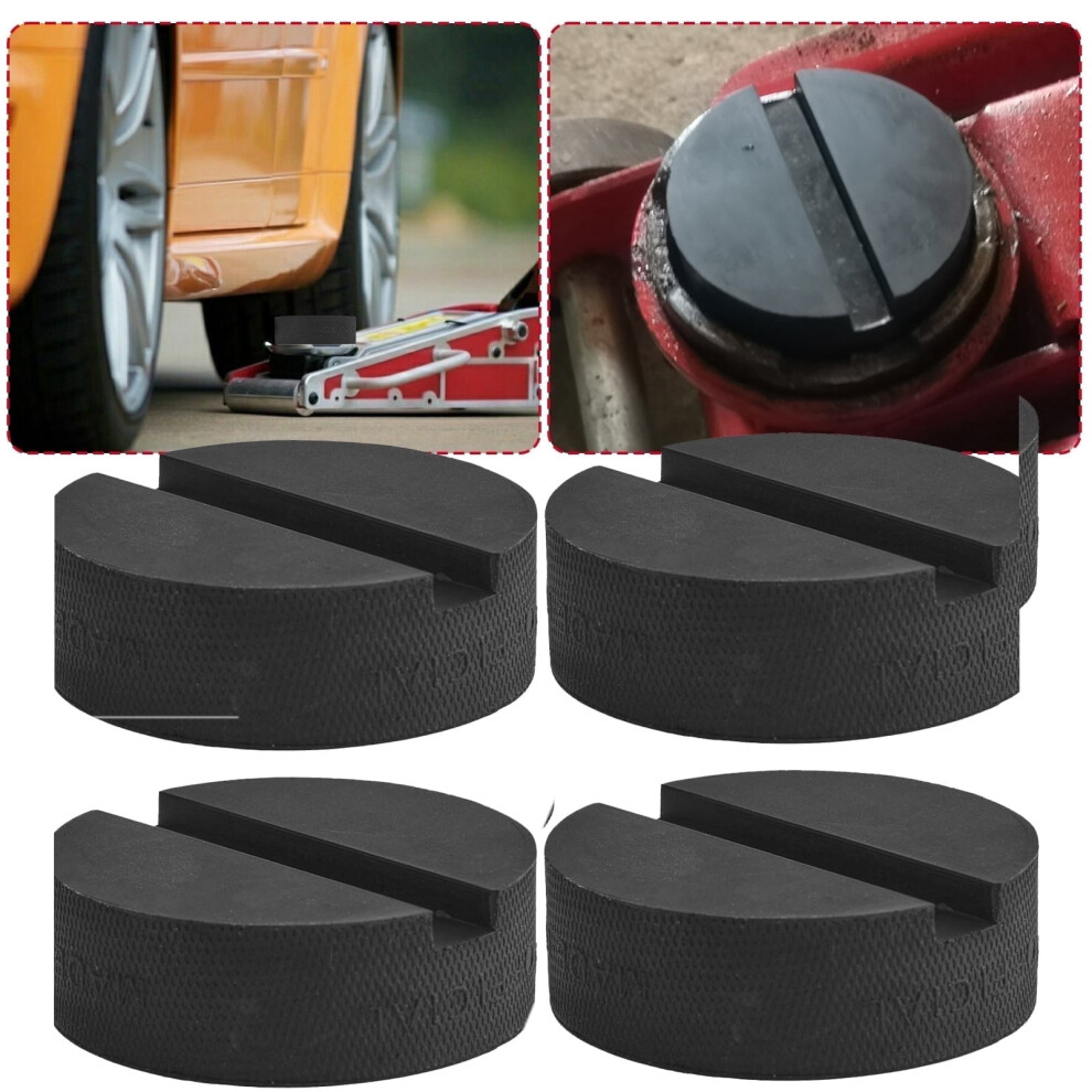 4Pcs Rubber Jack Pad Disk Stands Slotted Rail Floor Jacking Car Lifting Adapter 9028731963570