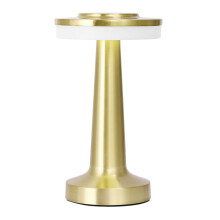 Portable Cordless Touch Dimming Table Lamp, 3 Levels, USB Rechargeable, Compatible with Nursery/Living Room/Office, Gold