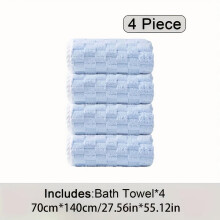 4er-Pack Waffel-Badetücher, superweich, schnelltrocknende Mikrofaser (80 % Polyester, 20 % Polyamid), Spa/Fitness/Reisen – auch für Zuhause