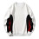 SYMOID hætteløs sweatshirt herre farveblokerende pullover sweatshirt efterår og vinter herretøj hvid 1