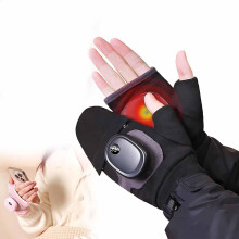 Heated Fingerless Gloves Rechargeable Unisex 3 Heat Levels