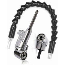 Right Angle Drill Bit and Flexible Angle Extension Kit, Angle Bit Right Angle Screwdriver 105 Degree 1/4" Hex Shank for Drill