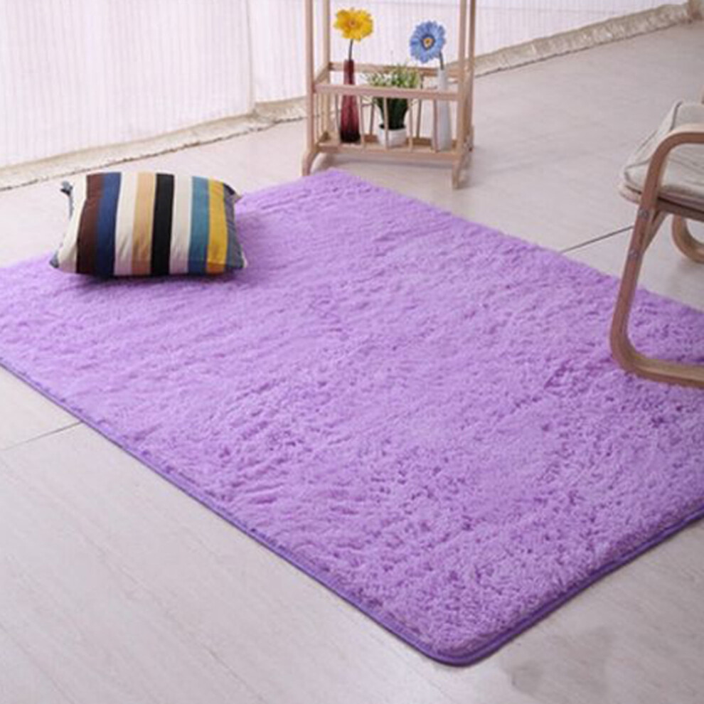 LELINTA 4 Size Modern Soft Fluffy Floor Rug Anti-skid Shag Shaggy Area Rug for Bedroom Living Dining Room Carpet Decorate, White/ Blue/ Red/ Grey