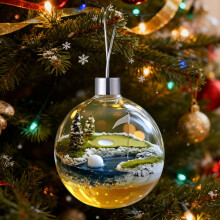 Sports Theme Christmas Ball Ornaments, Shatterproof Sports Baubles, 3.15" – Compatible with Christmas Trees & Party Decor