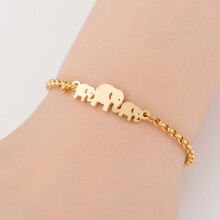 Cute Elephant Bracelet Warm Happy Little Elephant Girl Temperament Animal Hand Jewelry for Cute Accessories
