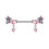 Δαχτυλίδι θηλής από χειρουργικό ατσάλι 14G CZ Opal Piercing θηλής για γυναίκες Κοσμήματα 1