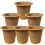 6 Pcs Succulent Planting Container Flower Holders Light Brown 7