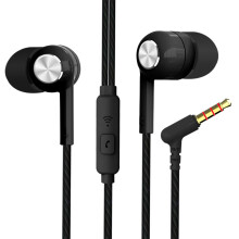 Fones de ouvido intra-auriculares universais com fio e microfone, com conector de 3,5 mm, compatíveis com smartphones, laptops, MP3 players e