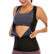 Women's Sauna Sweat Vest Waist Trainer – Slimming, Hot Sweat Shapewear with Zipper, Compatible with Sauna Use