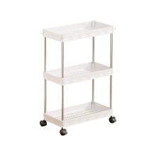 Chariot utilitaire à 3 niveaux, chariot de rangement roulant supplémentaire pour cuisine ou bureau, organisateur mobile robuste avec roulettes,