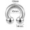 Stainless Steel Horseshoe Nose Ring 00G 16mm 1