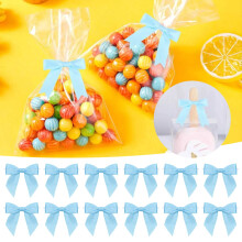 5 Zoll große, antikblaue Samt-Weihnachtsschleifen, 12er-Pack – für Weihnachtsbaum, Geschenke, Kränze, Bastelarbeiten, Innen- und